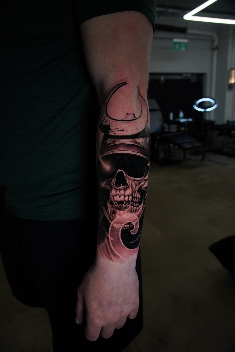 Black and grey abstract realism tattoo by Zackel